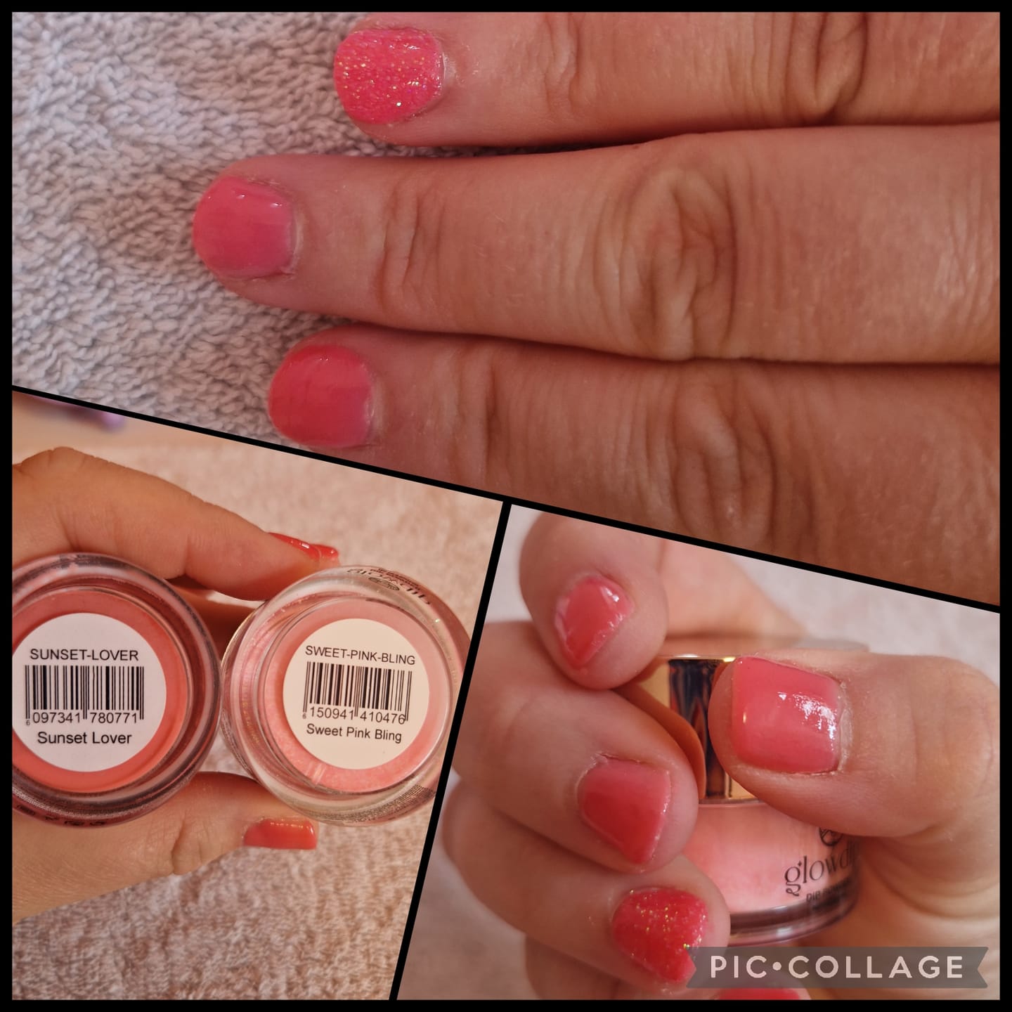 Customer photo review of Sunset Lover Dipping Powder