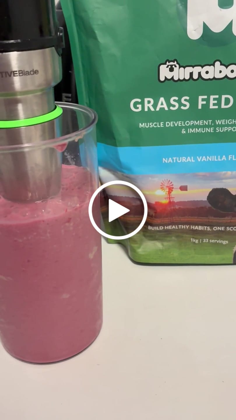 Customer video review of Grass Fed Whey Protein Vanilla 1kg (33 servings)