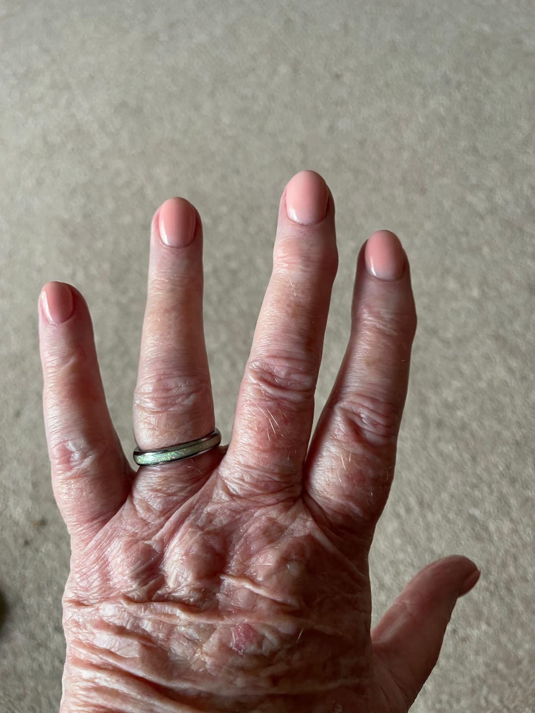 Customer photo review of The Original White Opal 4mm Wonder Ring