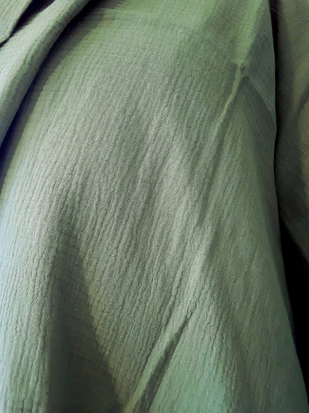 Customer photo review of Special Offer Sage Green Double Gauze Fabric
