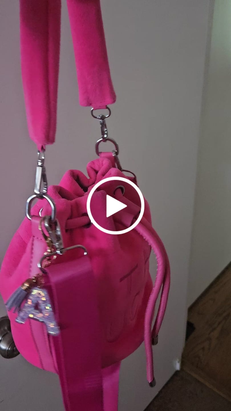 Customer video review of Drawstring Letter Print Crossbody Bags Handbags