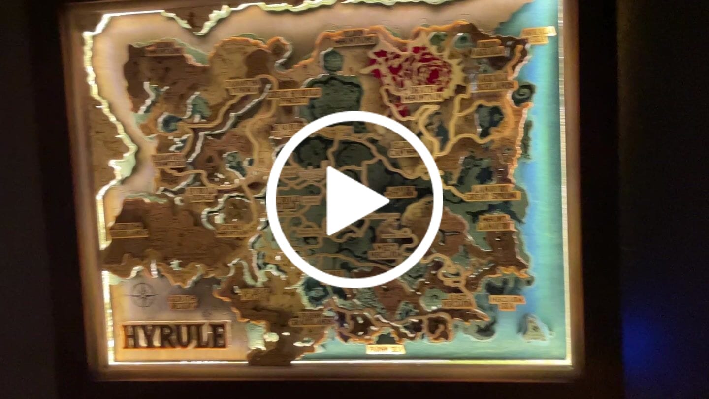 Customer video review of 3D HYRULE WOOD MAP 2.0