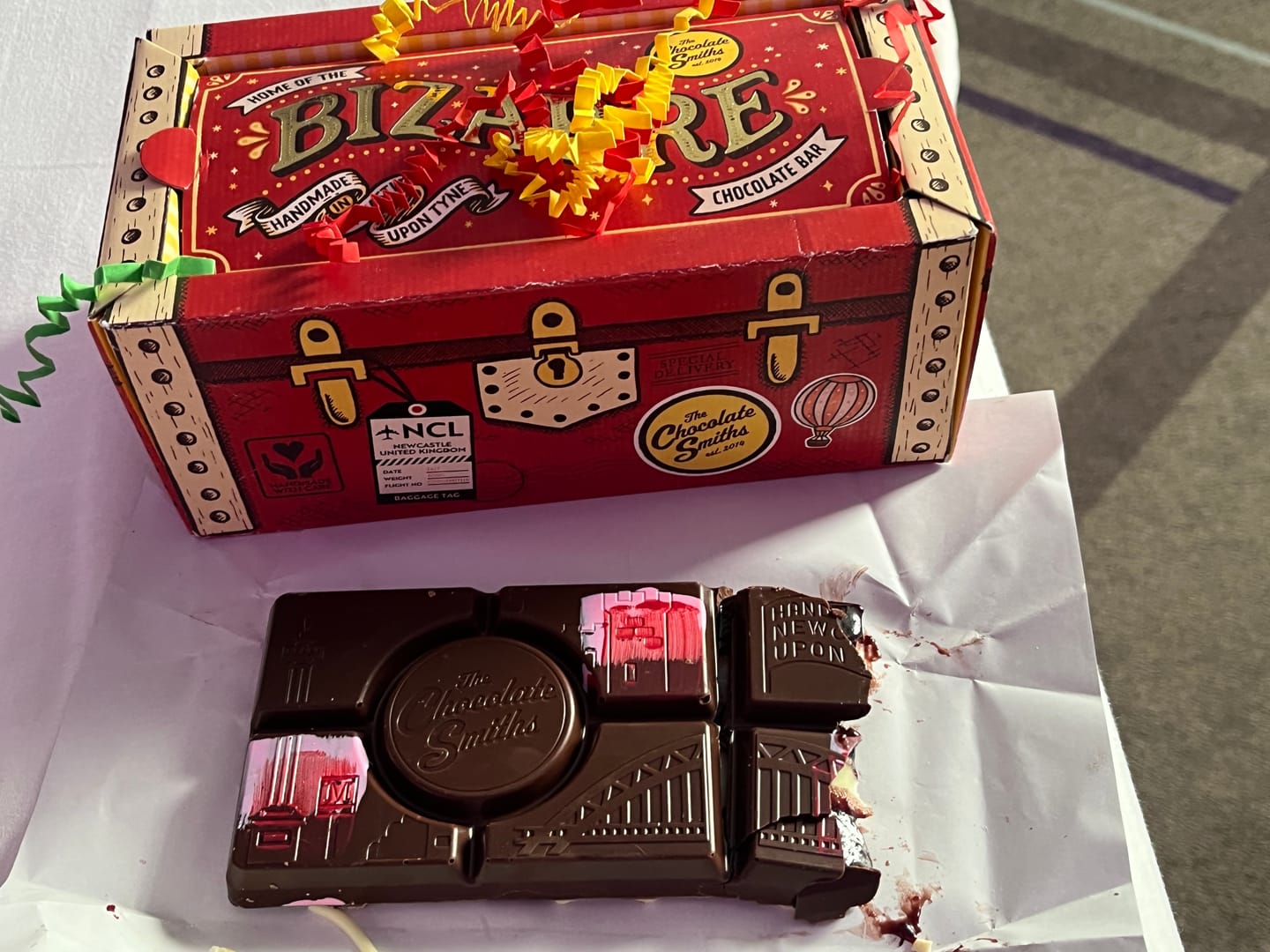 Customer photo review of Black Forest Gateau inspired chocolate bar 145g