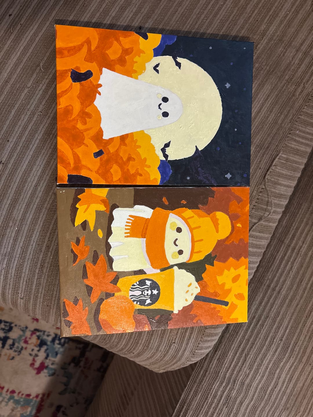 Customer photo review of 6 Mini Paintings - Spooky Autumn Set