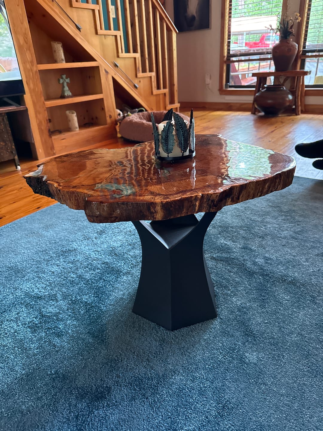 Customer photo review of Coffee Table Base 106S Namu 16.1" H Modern Furniture for Round Table Top