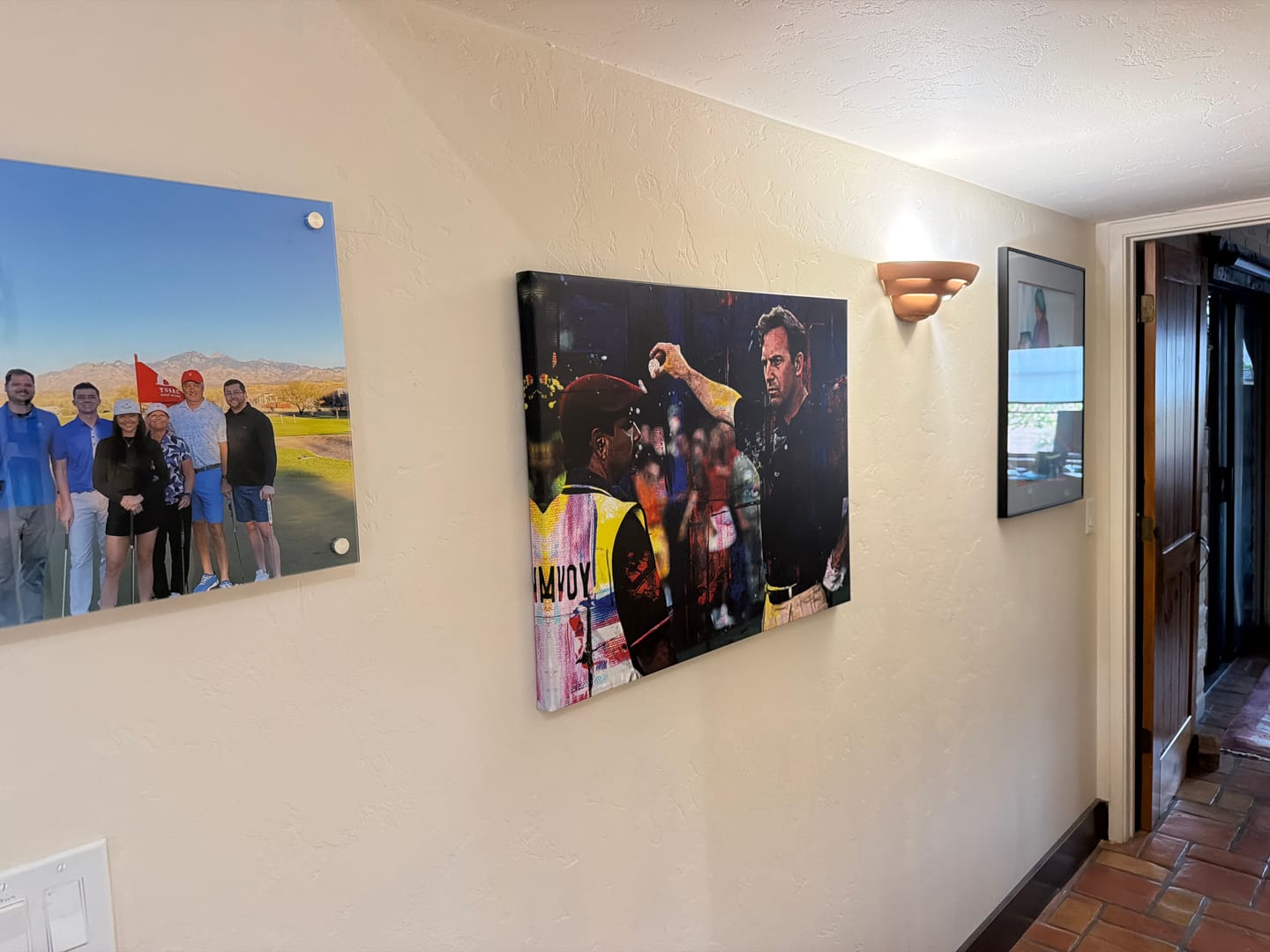 Customer photo review of Tin Cup Final Hole Wall Art