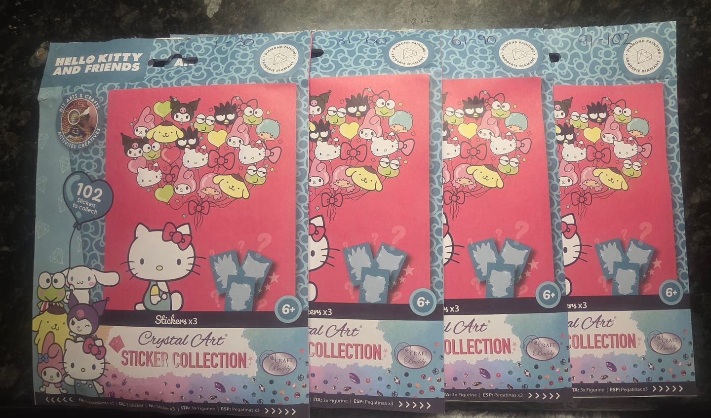 Customer photo review of Hello Kitty And Friends Crystal Art Sticker Pack