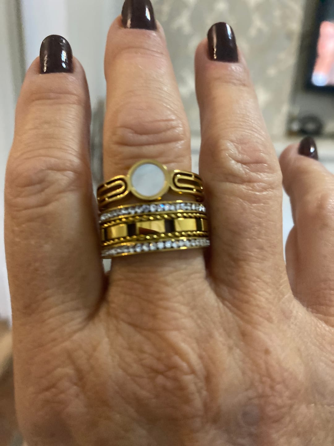 Customer photo review of Anel Impulse Banhado em Ouro 18K