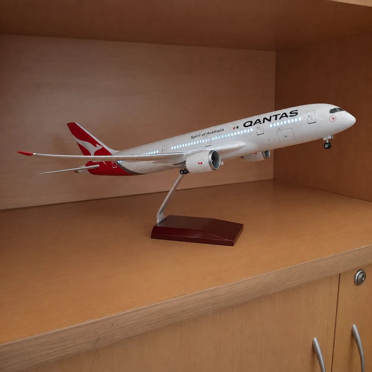 Customer photo review of Qantas Boeing 787-9 Dreamliner 1:130 Scale Model