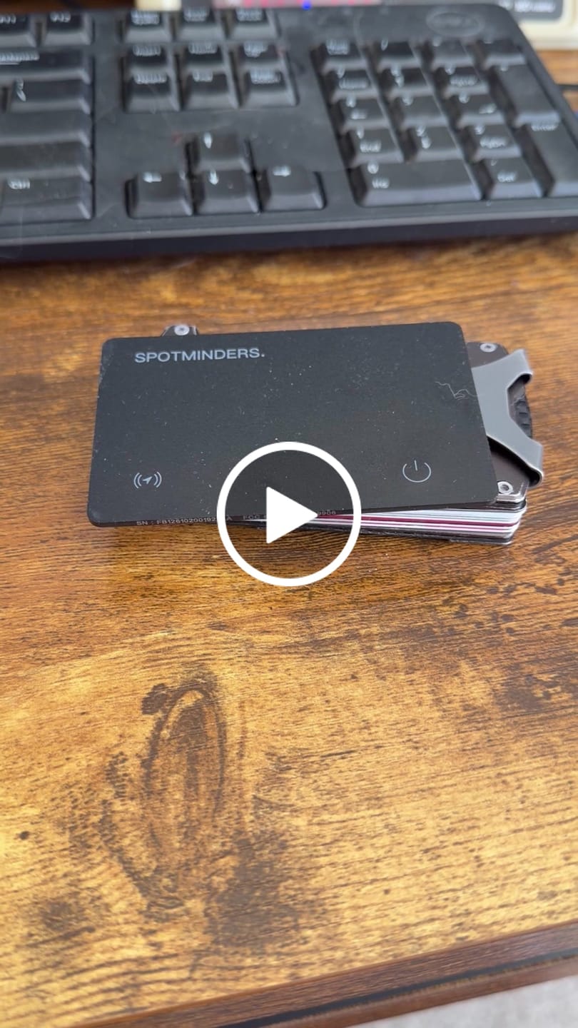 Customer video review of SPOTMINDERS. Tracking Card