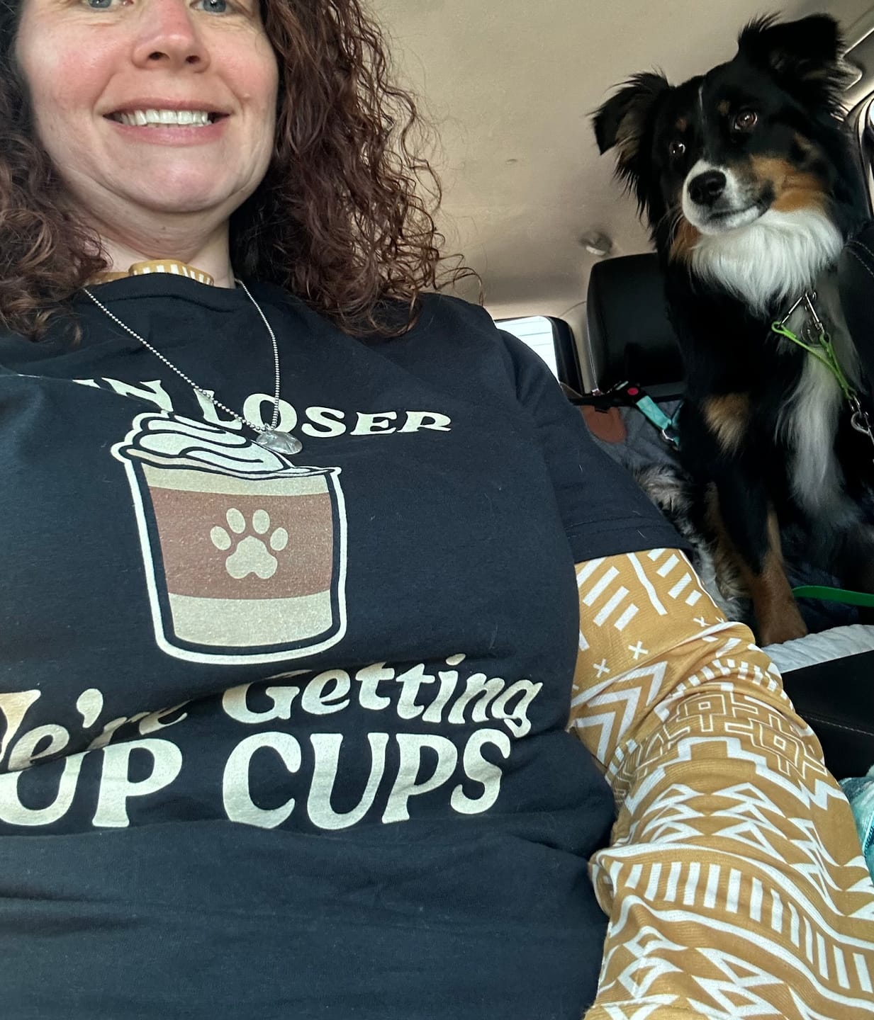 Customer photo review of Getting Pup Cups Shirt