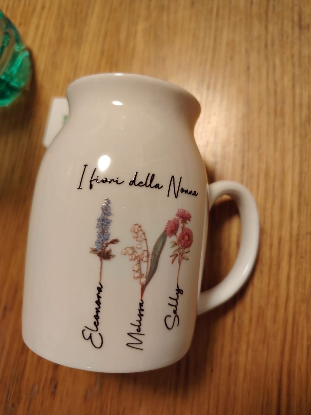 Customer photo review of Il giardino della mamma – Vaso personalizzato con nome e fiori per mamma e nonna