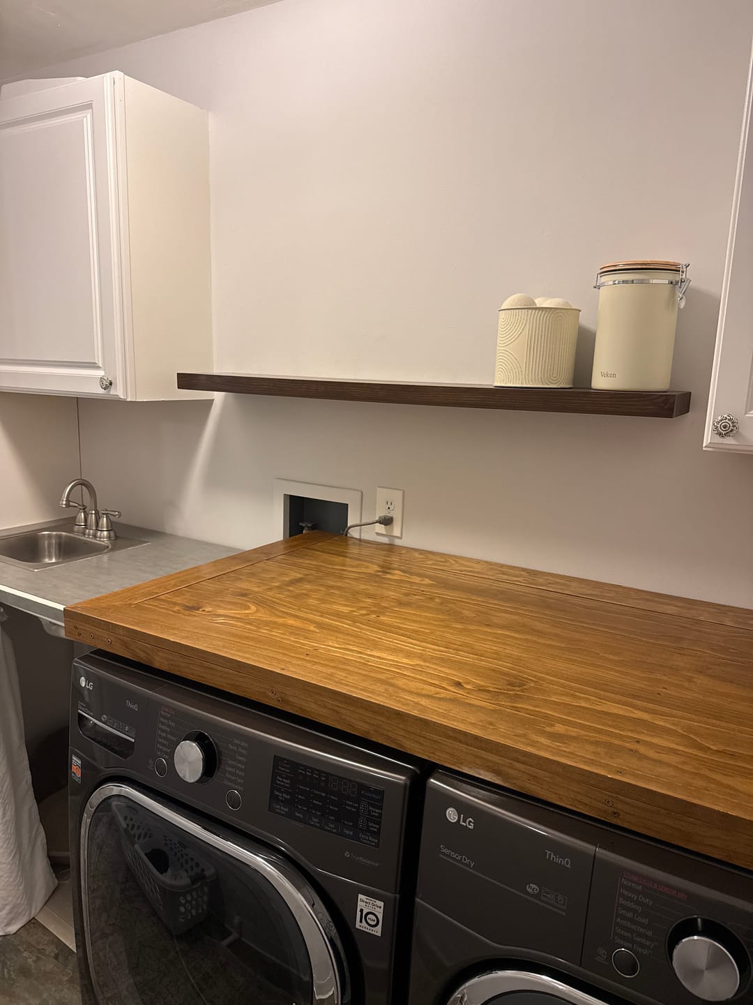 Customer photo review of Rustic Floating Shelves