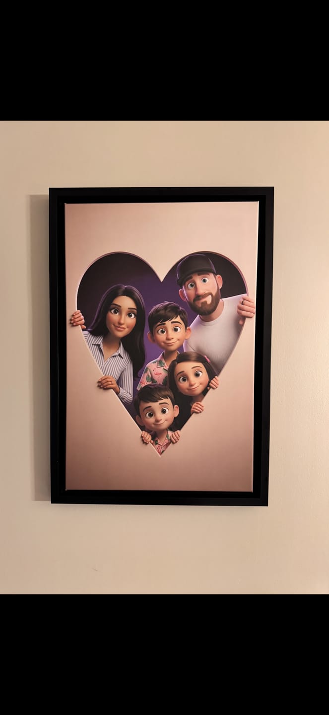 Customer photo review of Personalized Canvas - Animated Heart