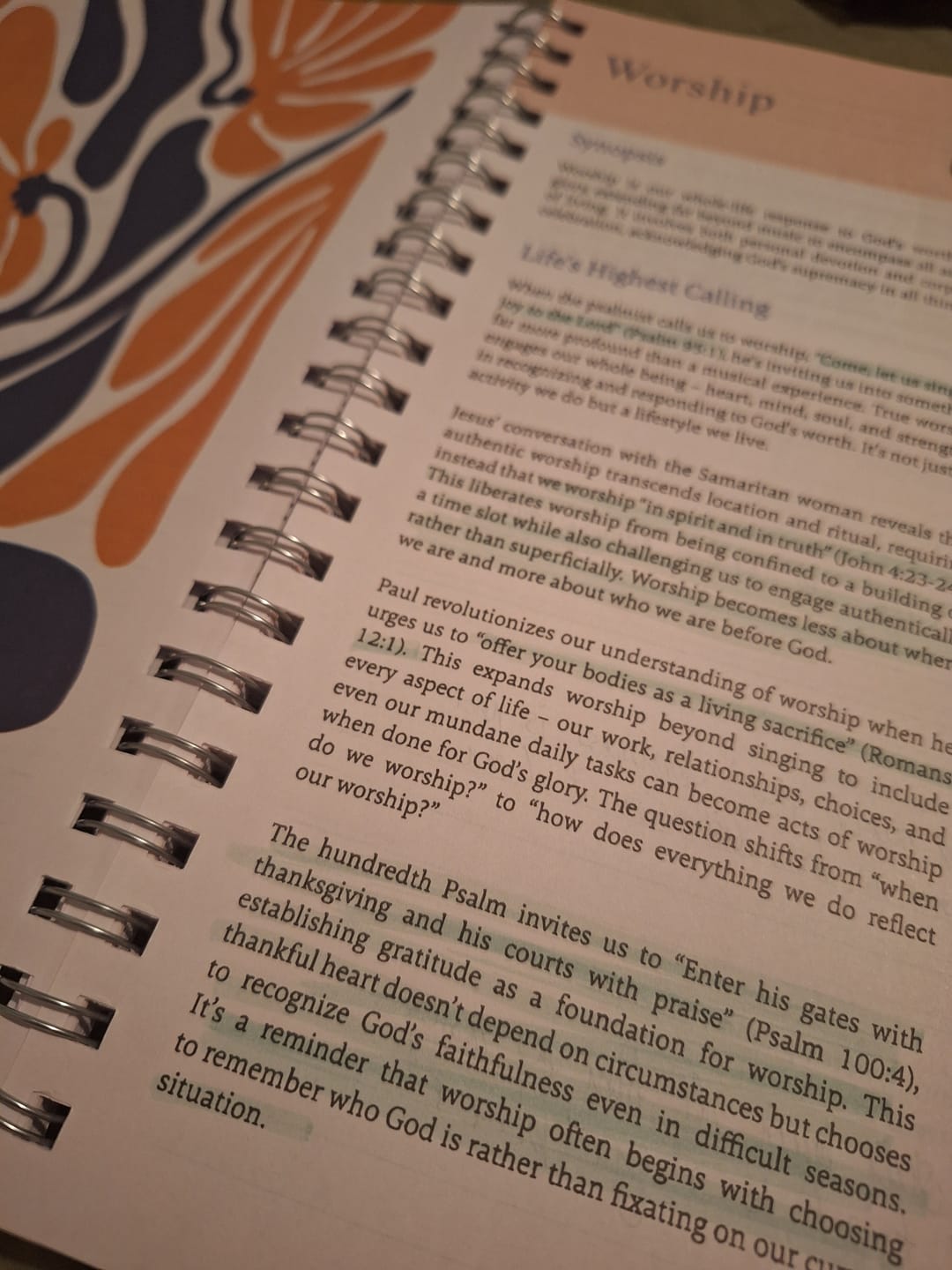 Customer photo review of Spiral Bible™ Highlighter Pack