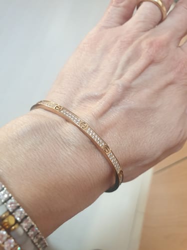 Customer photo review of LOVE BRACELET 3.65MM DIAMOND-PAVED