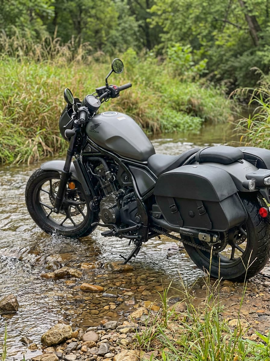 Customer photo review of 28L - Baelor Medium Quick Mount Honda Rebel 1100 Motorcycle Saddlebags