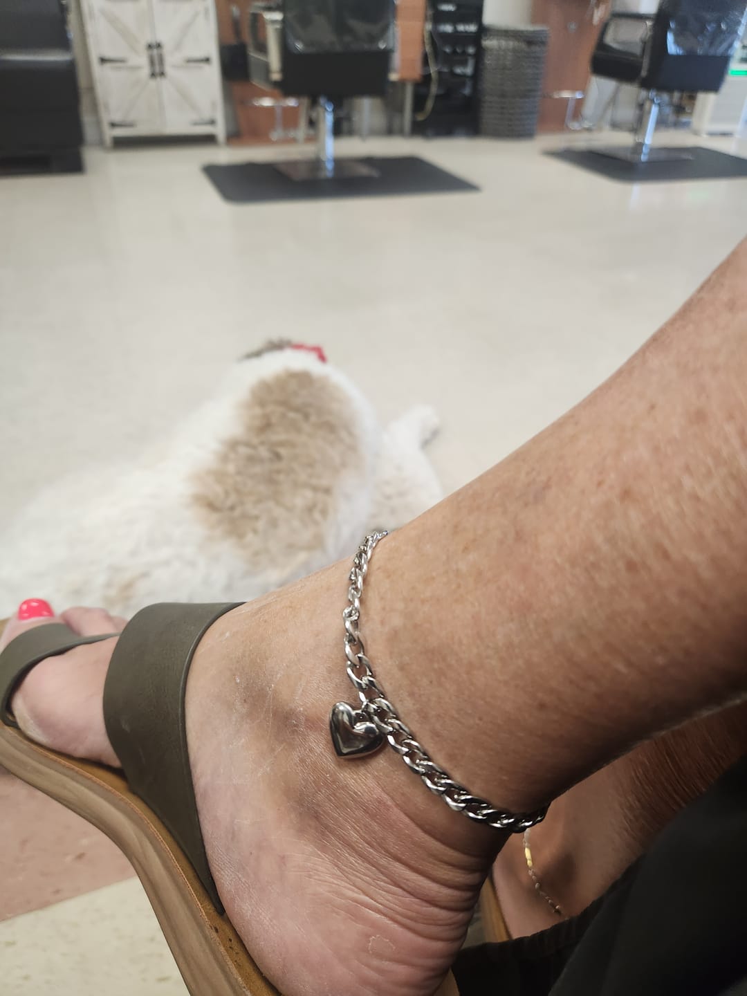 Customer photo review of Mila Stainless Steel Anklet