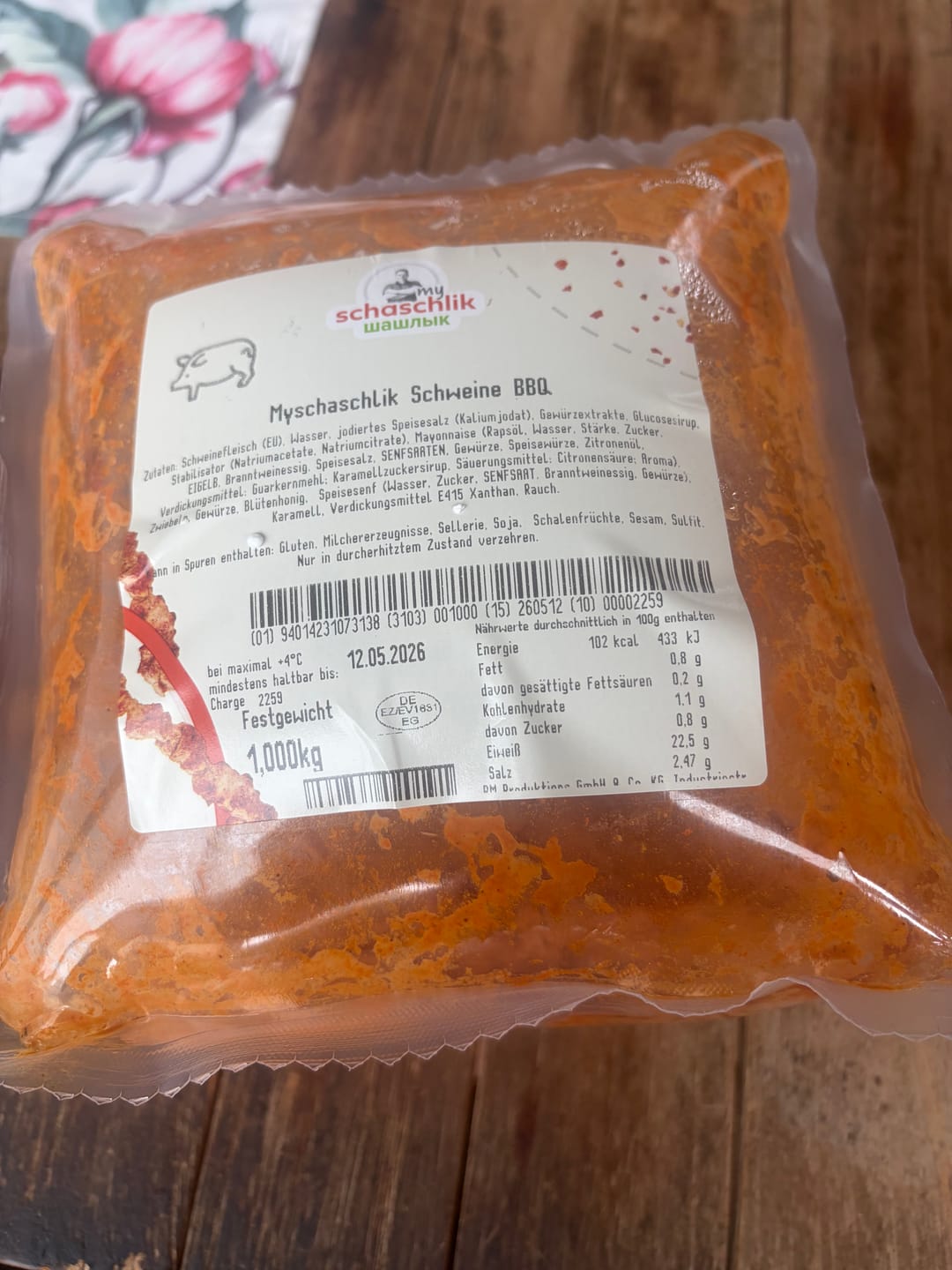 Customer photo review of Schweine-Schaschlik BBQ – süß-rauchige Marinade mit Honig | mySchaschlik
