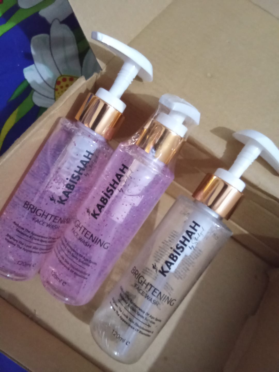 Customer photo review of LuminaBright Whitening Face Wash