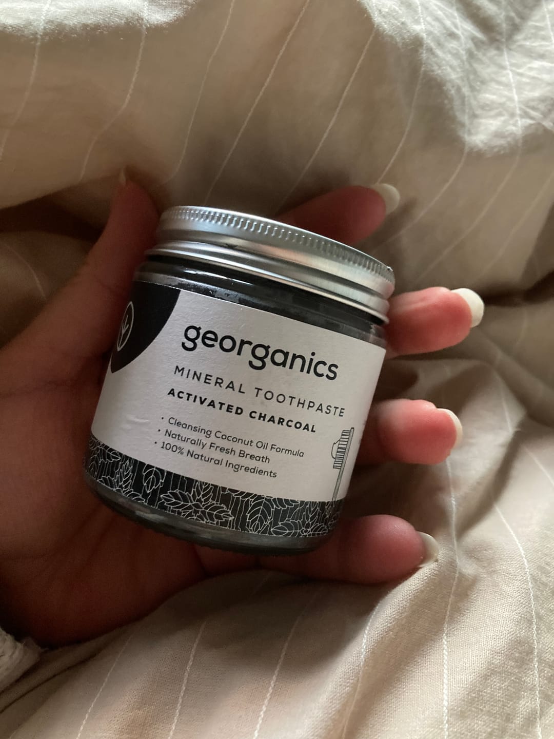 Customer photo review of Fluoride Free Toothpaste - Charcoal