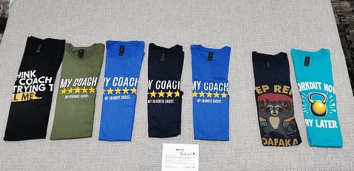 Customer photo review of MY COACH 5-STAR REVIEW T-SHIRT