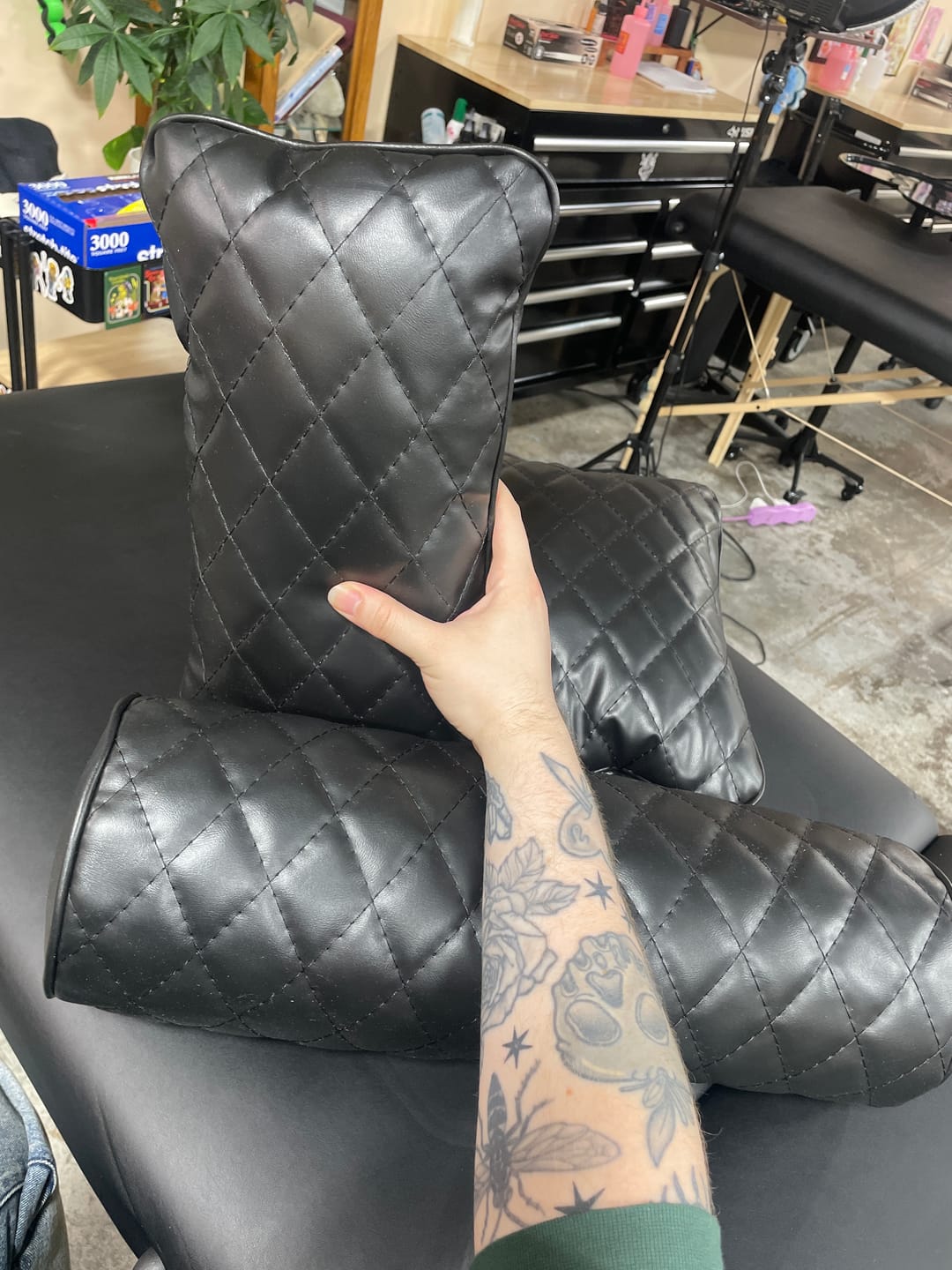 Customer photo review of Tattoo Pillow Set with Embroidery