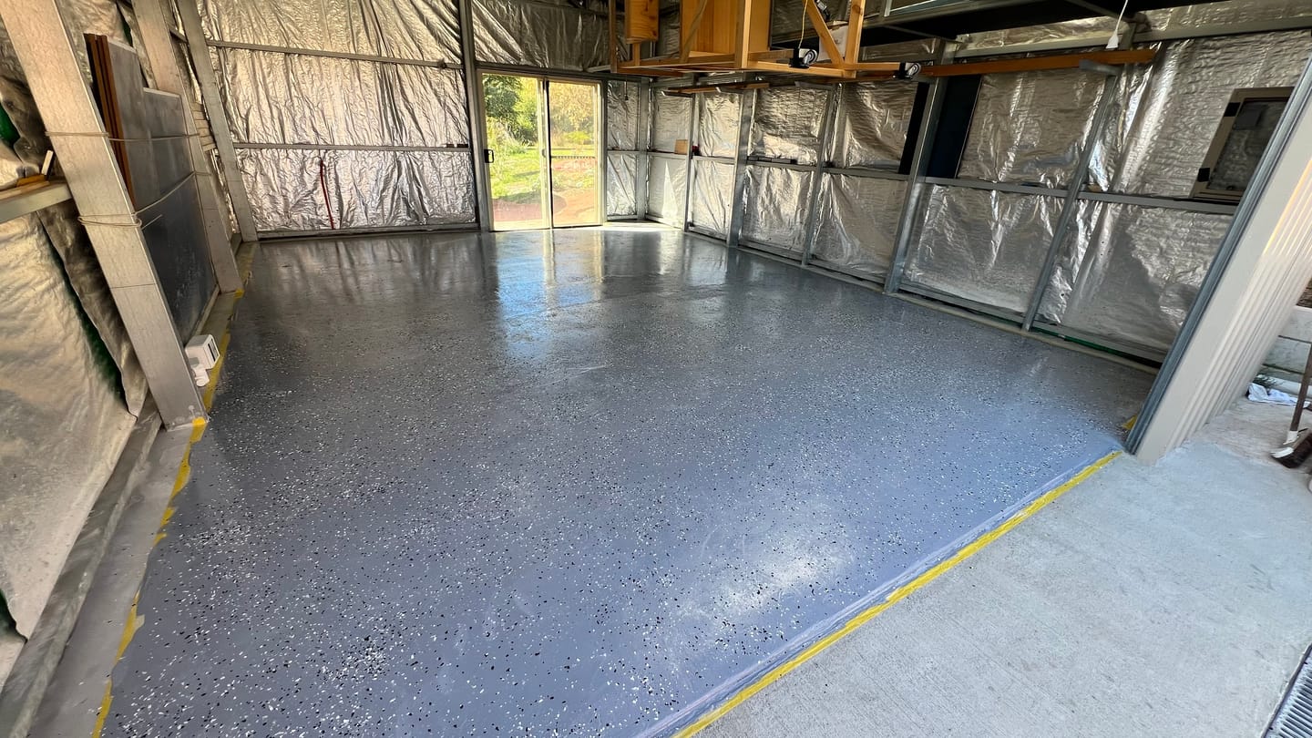 Customer photo review of Epoxy Flake Floor Kit