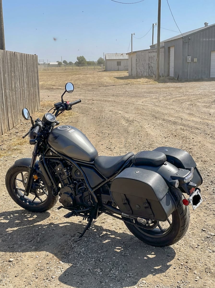 Customer photo review of 28L - Baelor Medium Quick Mount Honda Rebel 1100 Motorcycle Saddlebags
