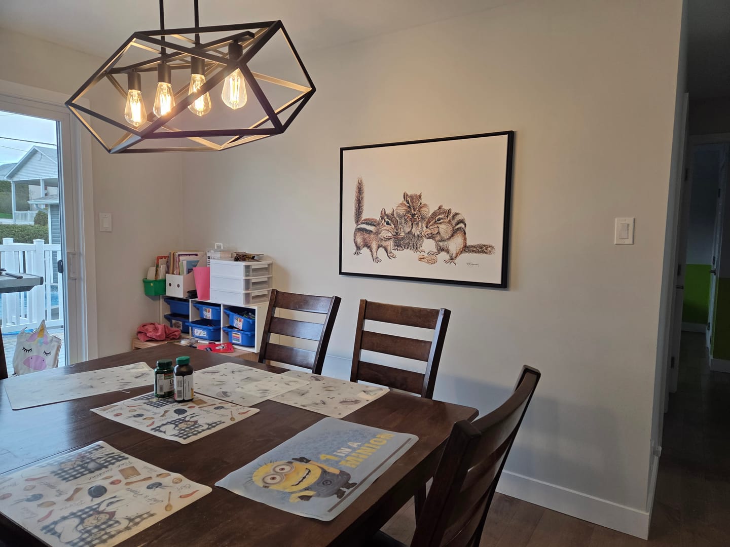 Customer photo review of 3 Chipmunks Colored, canvas print
