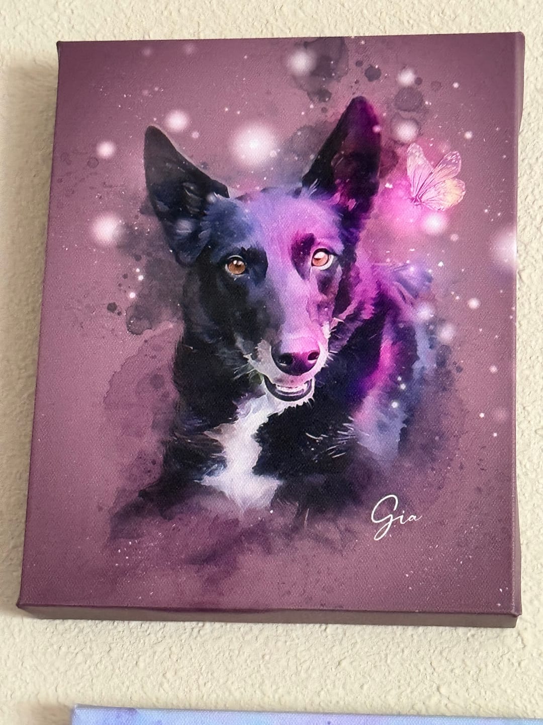 Customer photo review of Pet Art Canvas Print