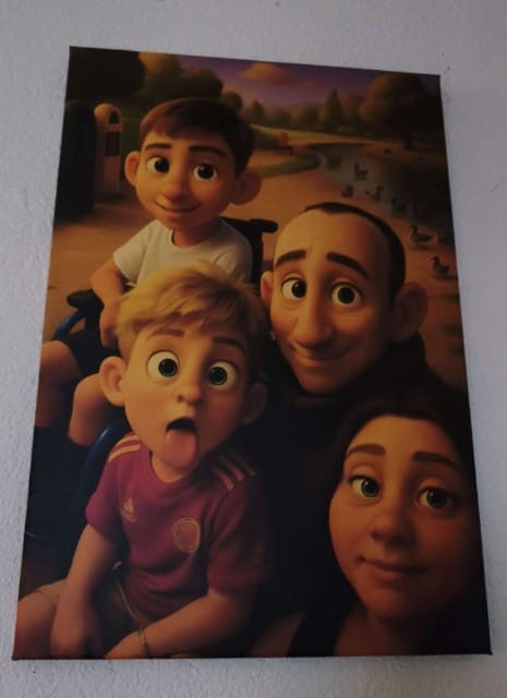 Customer photo review of Personalisierte Leinwand - Animiertes Portrait