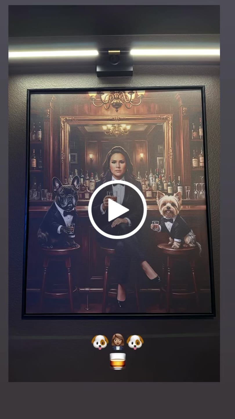 Customer video review of Artzuzu Custom Portrait For Pets & Their Person - The Bartenders