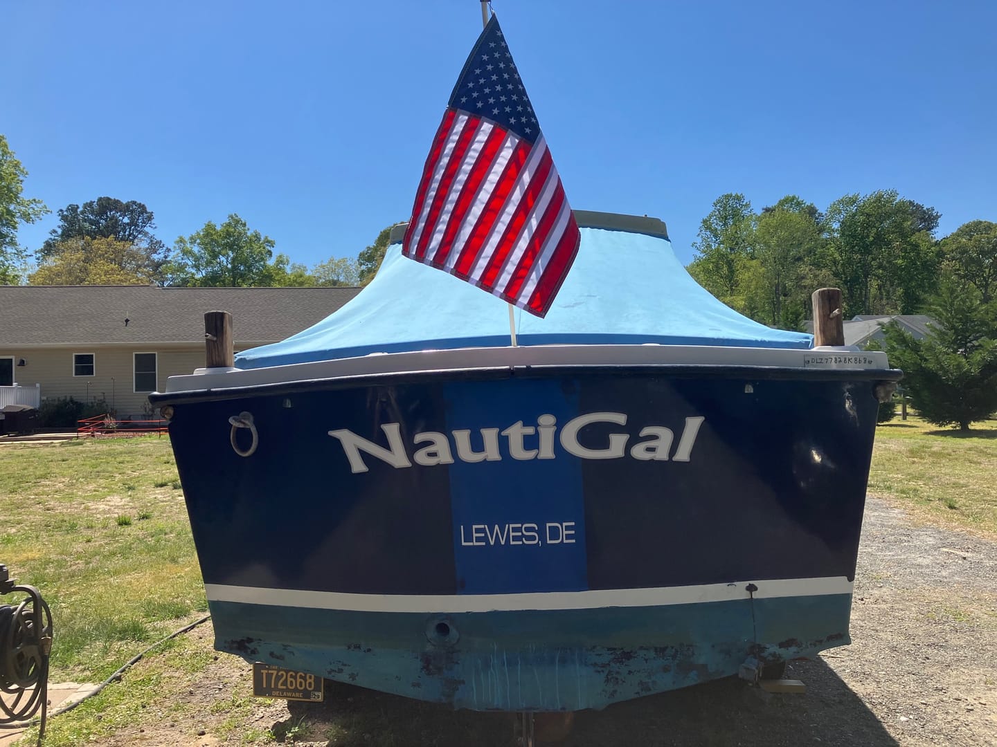 Customer photo review of 16" x 24" Boat Flag Set
