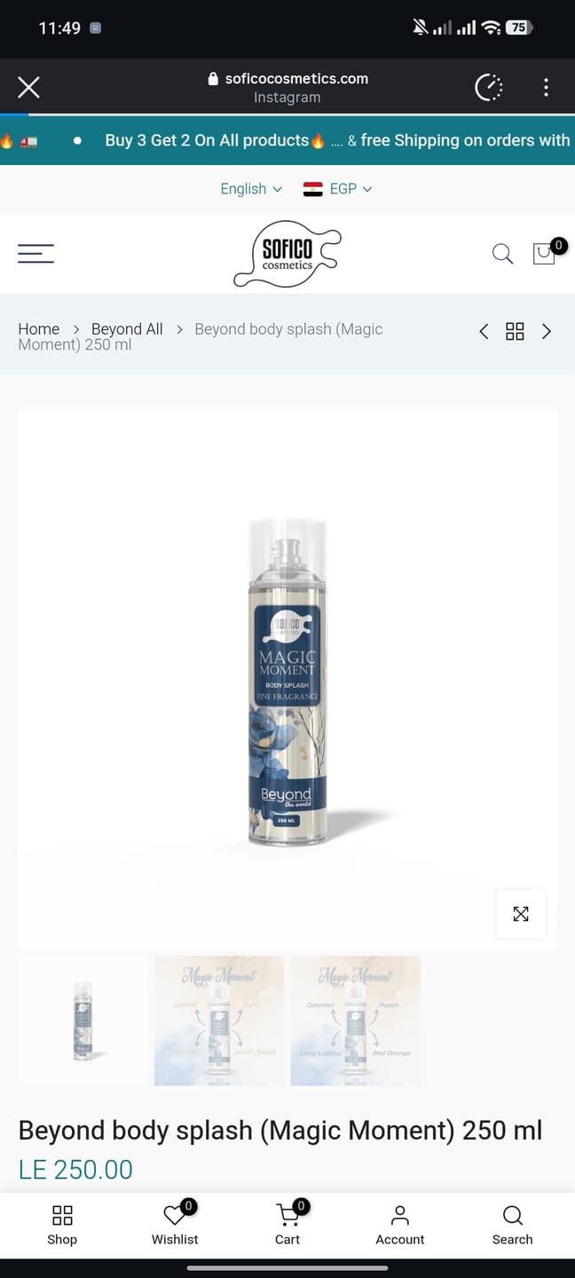 Customer photo review of Beyond body splash (Women of earth) 250 ml