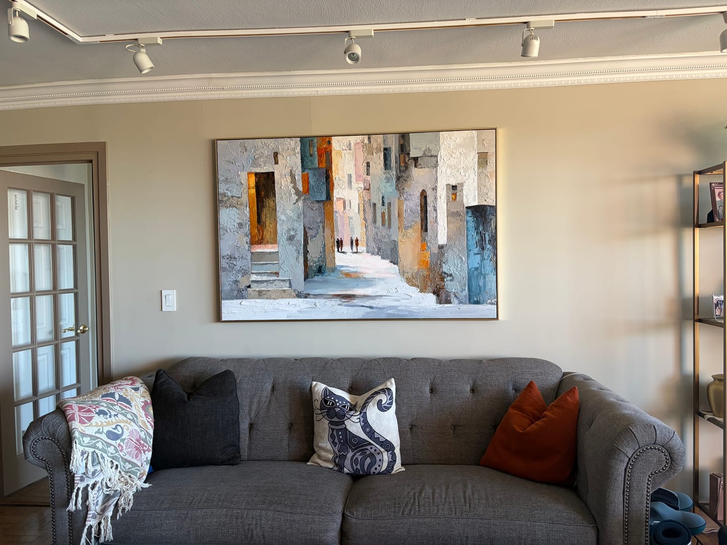 Customer photo review of Textured Alley Scene | Pastel Hues