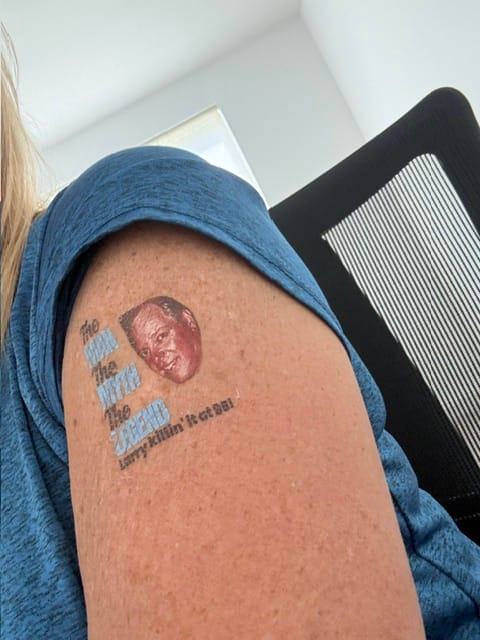 Customer photo review of Custom Photo Temporary Tattoo