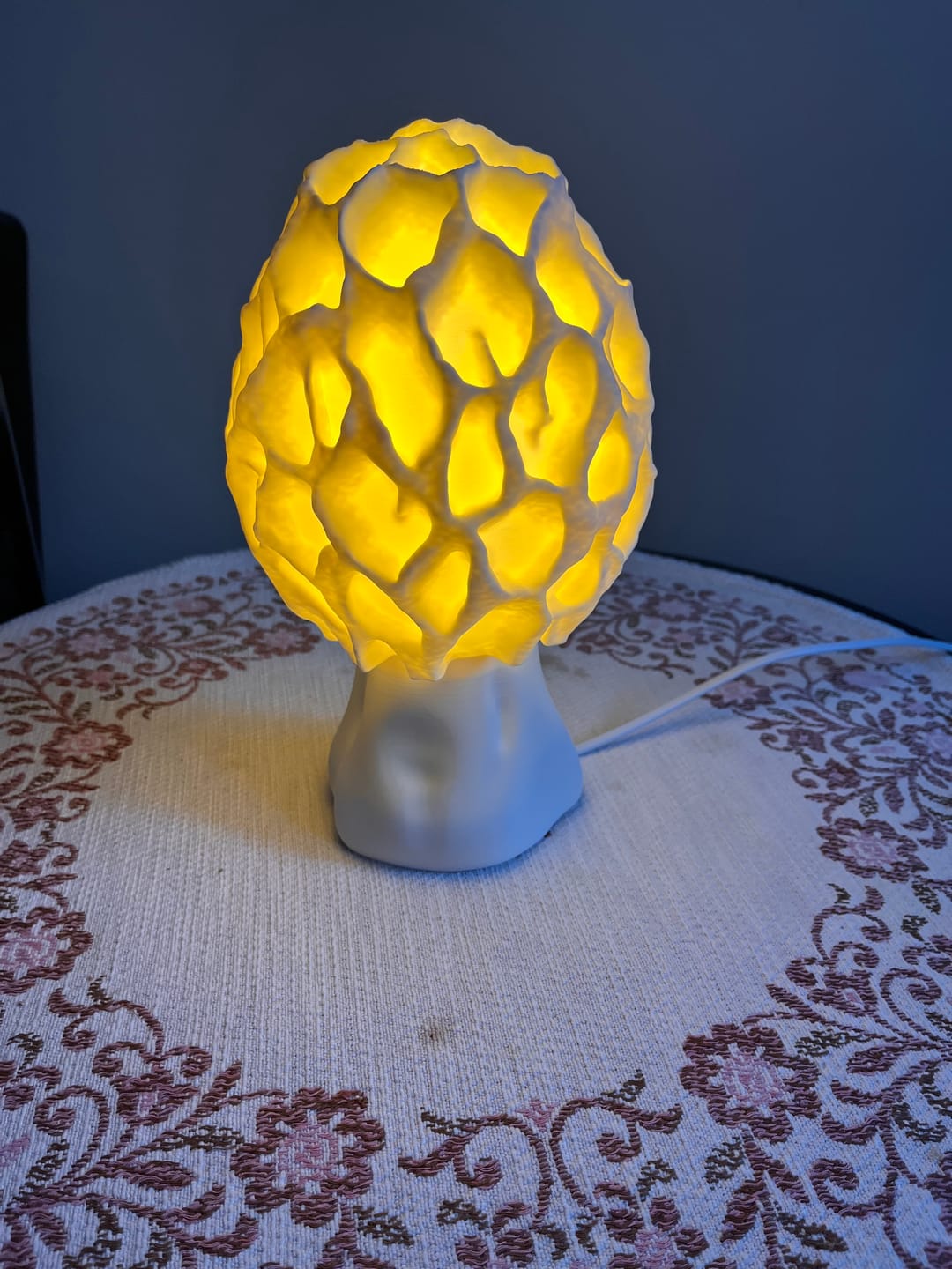 Customer photo review of Morchel Tischlampe – Pilzlampe mit faszinierender Wabenstruktur