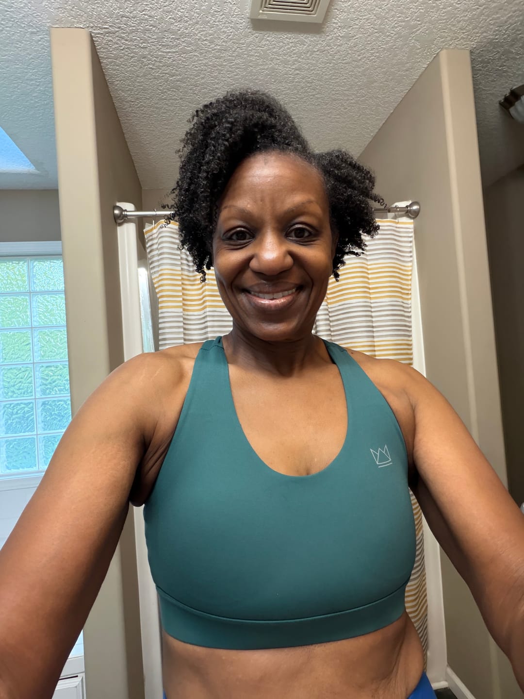 Customer photo review of Vivid Criss-Cross Sports Bra