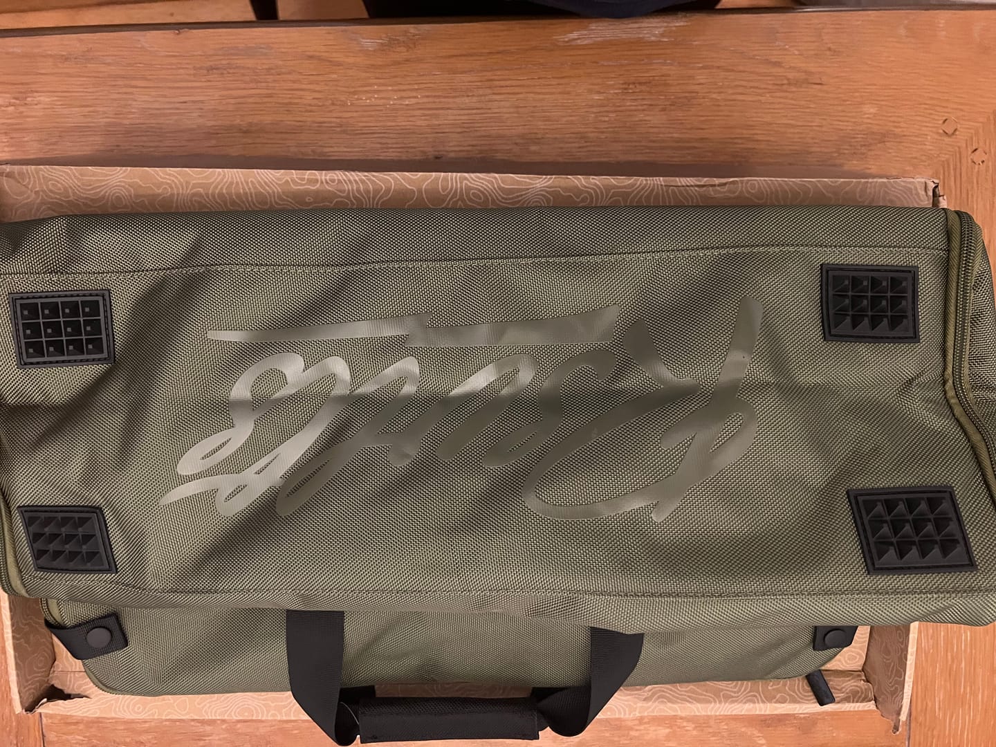 Customer photo review of Olive – Garment Duffel
