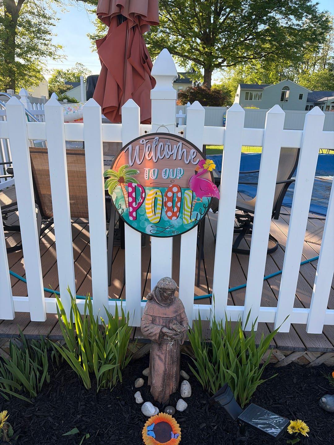 Customer photo review of Welcome to our Pool Door Hanger
