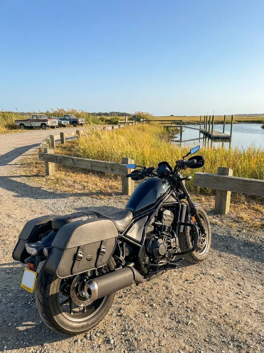 Customer photo review of 28L - Baelor Medium Quick Mount Honda Rebel 1100 Motorcycle Saddlebags