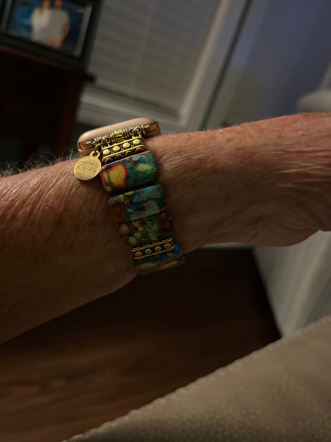Customer photo review of Chic Flower Stretch Apple Watch Strap