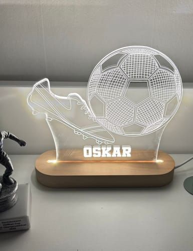 Customer photo review of 3d fußball nachtlicht