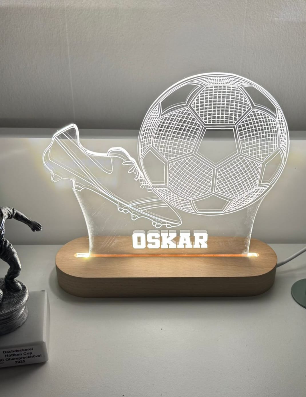 Customer photo review of 3d fußball nachtlicht