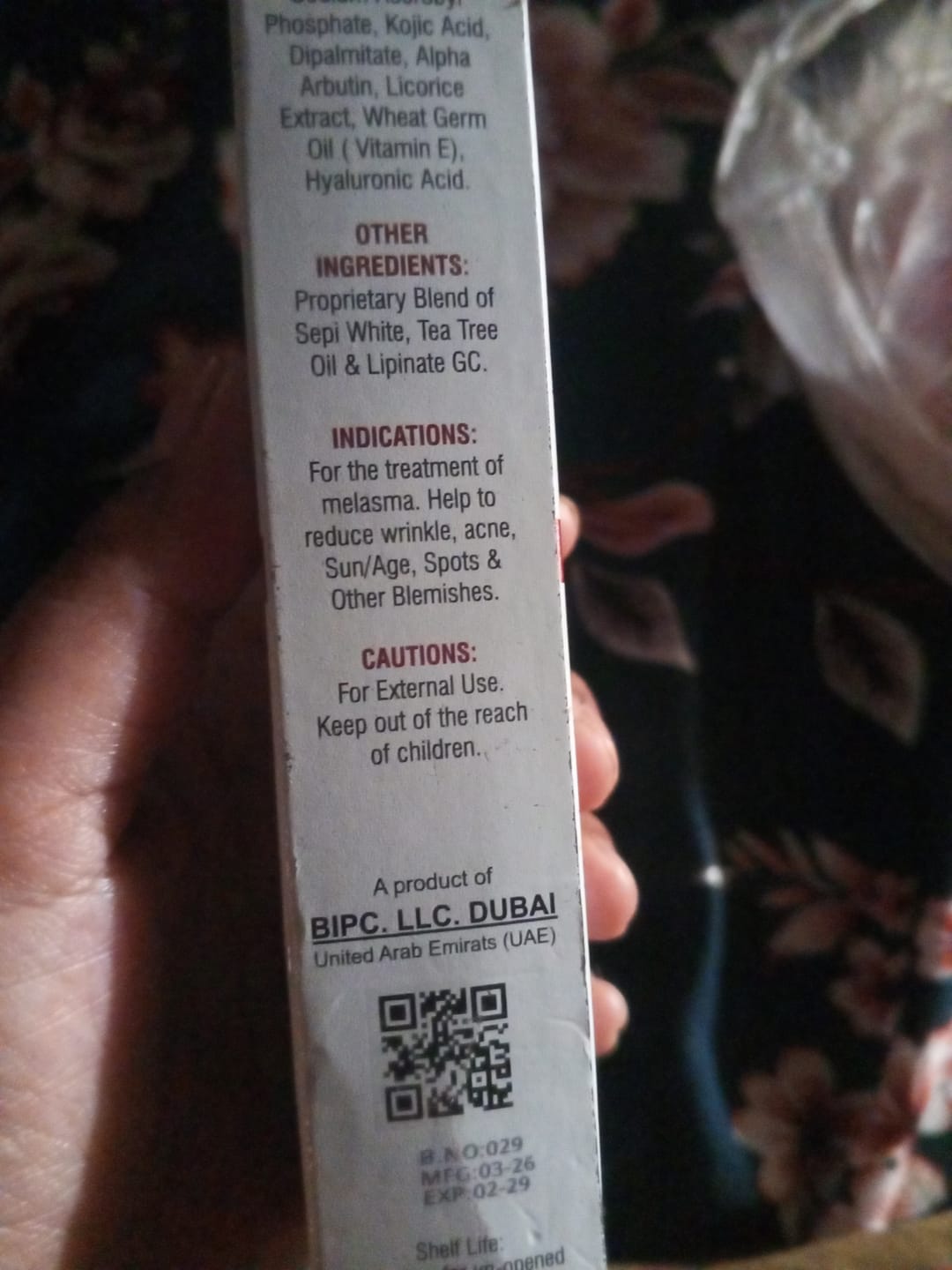 Customer photo review of Mela Care Advanced Brightening Cream