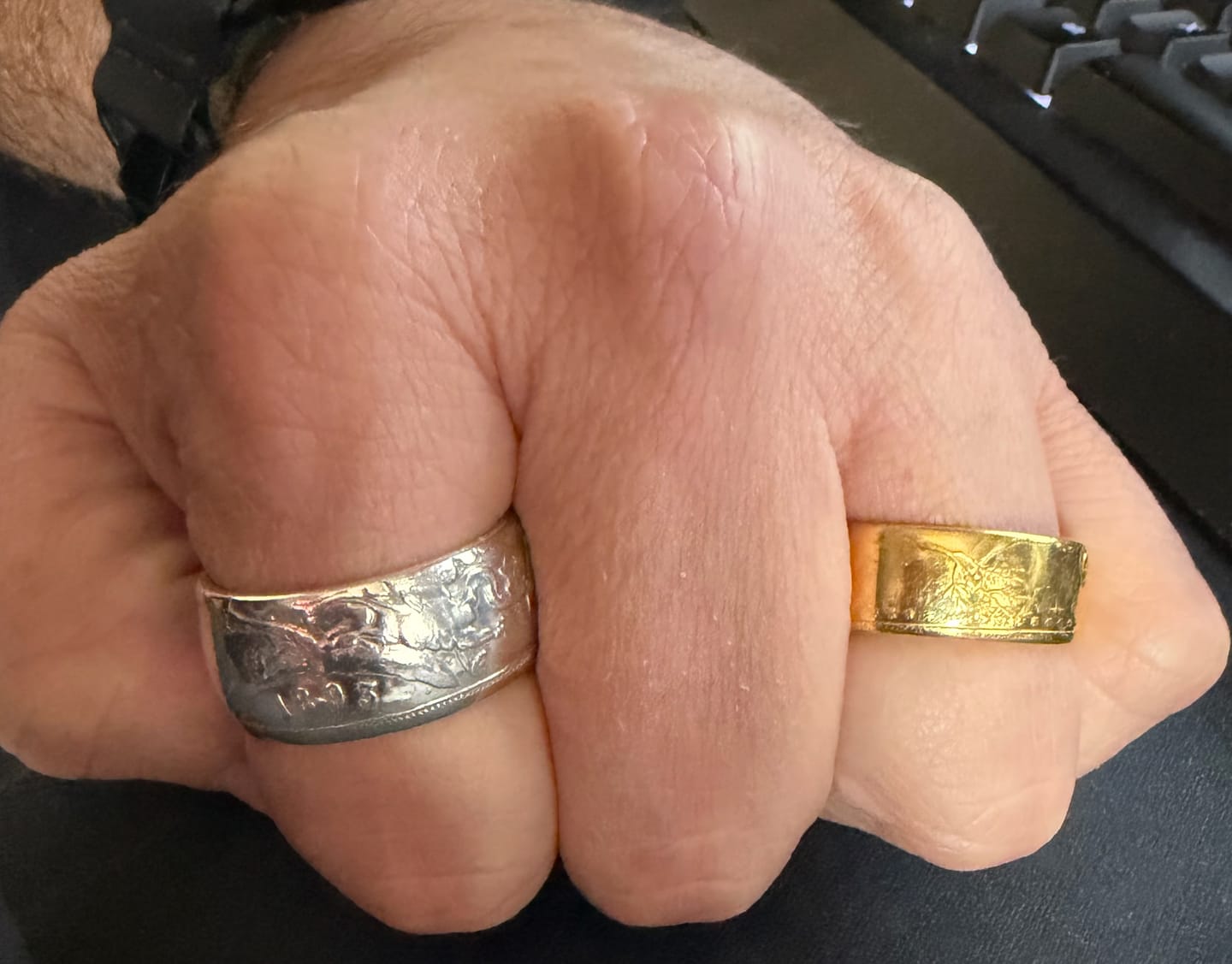 Customer photo review of Vintage 1880s/90s British Crown Coin Ring