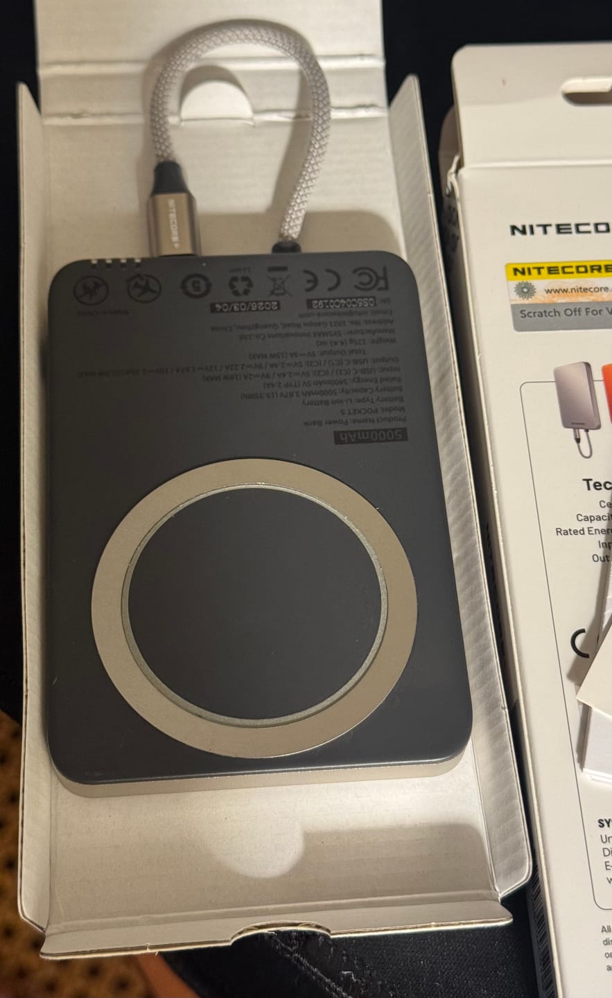 Customer photo review of Pocket 5 Magnetic USB-C Power Bank (5,000mAh 22.5W)
