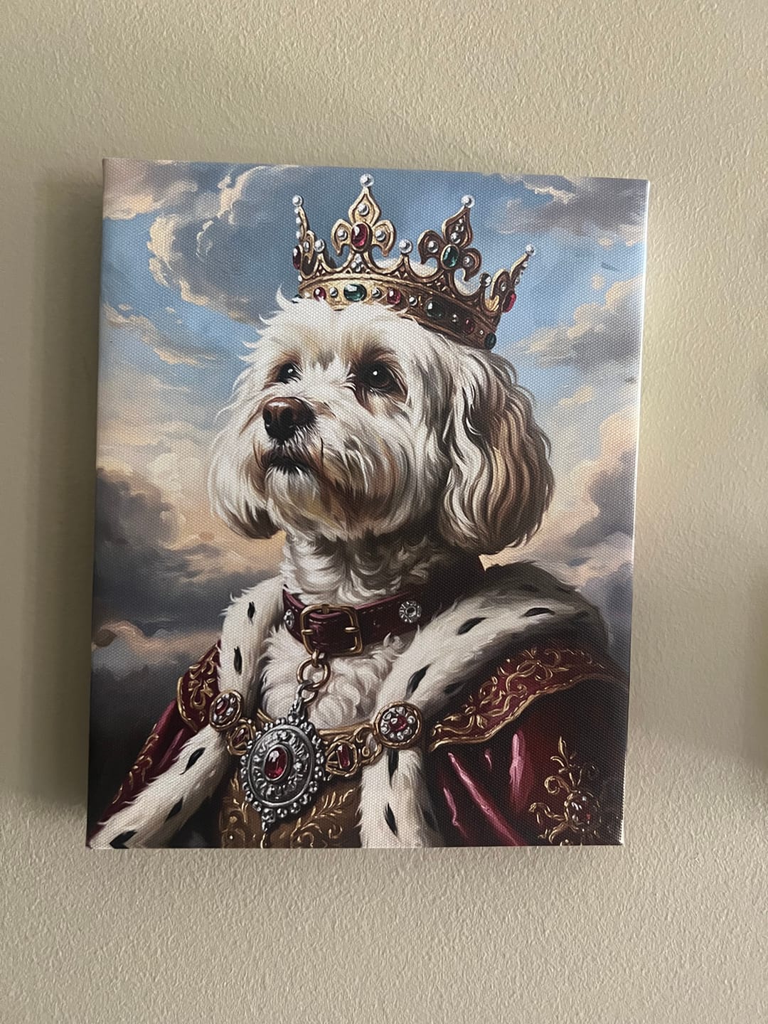 Customer photo review of Artzuzu Custom Portrait For Pets - The King
