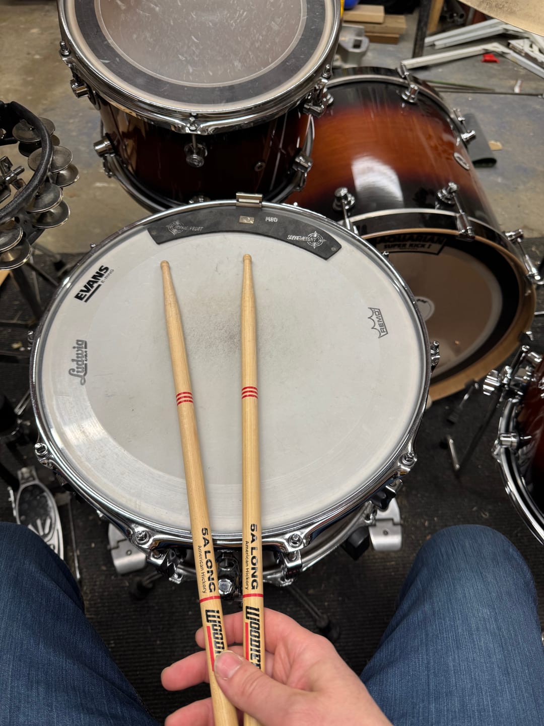 Customer photo review of American Hickory 5A Long Drumsticks